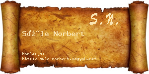 Süle Norbert névjegykártya