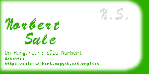 norbert sule business card